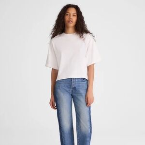 Madewell The Boxy Crop White Tee